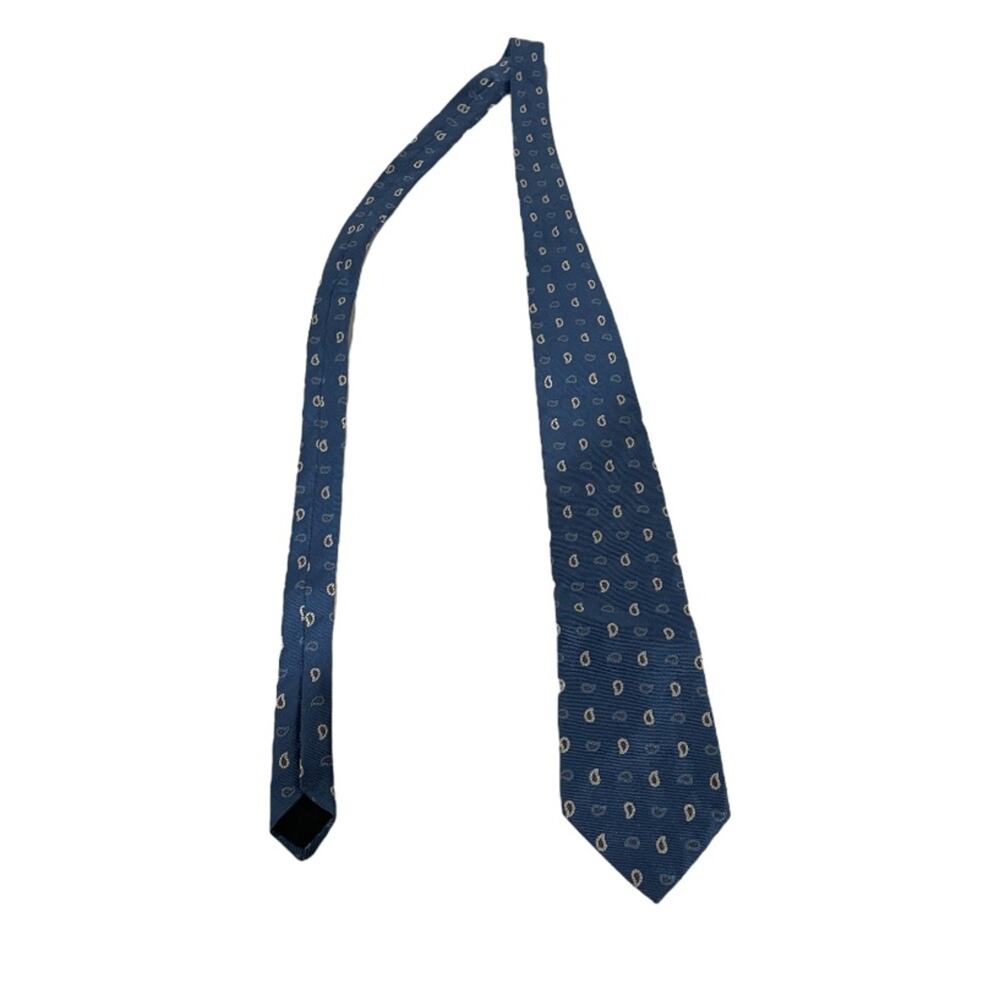 Brooks Brothers 346 Silk Blue Teardrop Print‎ Tie